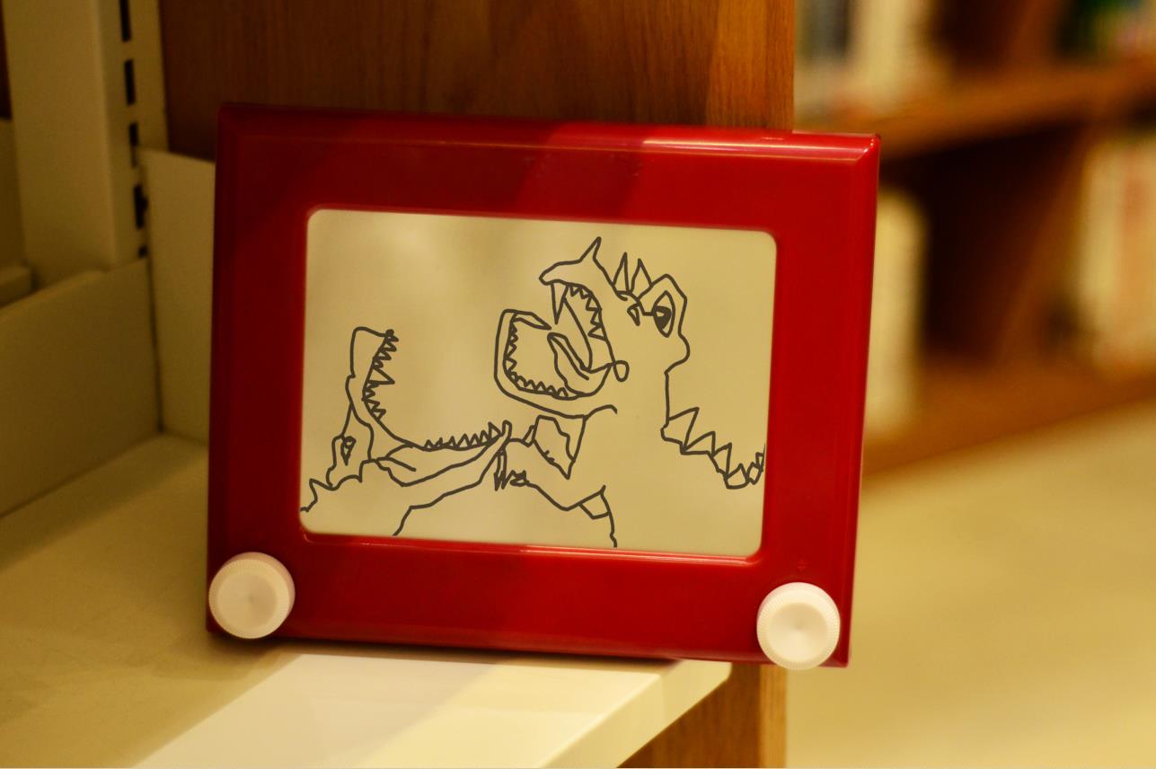 etch a sketch the classic red drawing toy vintage drawing board magic screen